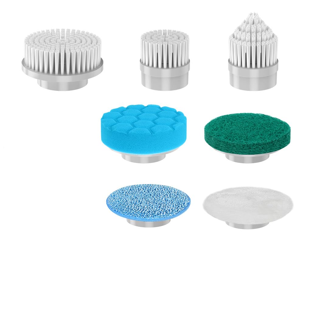Brush Head 7 Pack, Replaceable Brush Heads for Spin Scrubber, Cordless Spin Scrubber for Bathroom Floor Car Tile
