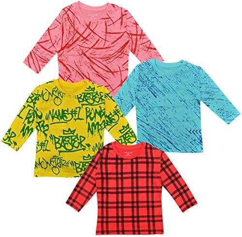 Luke and Lilly Boy's Regular fit T-Shirt (Pack of 4)