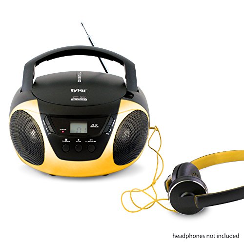 image for Tyler Portable Sport Stereo CD Player TAU101-YEL with AM/FM Radio and 