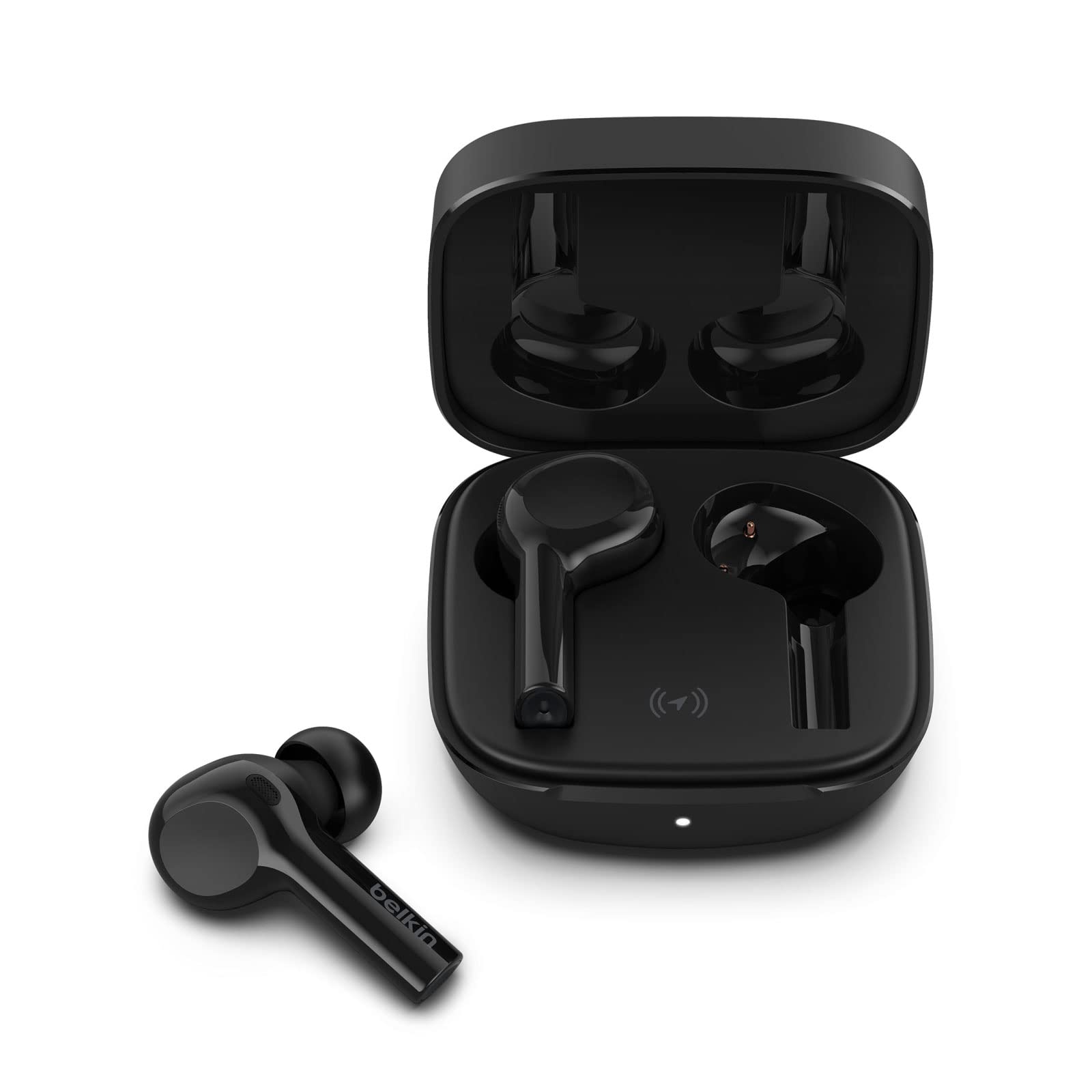 Belkin Soundform Freedom True Wireless Écouteurs Sans Fil (Oreillettes Bluetooth Sans Fil Avec Étui De Recharge Sans Fil, Certification Ipx5, Basses Profondes, Écouteurs Pour iPhone Et Android), Noir