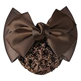 Shuohu Women Pro Bow Barrette Hair Clip Cover Bowknot Bun Snood Hairnet