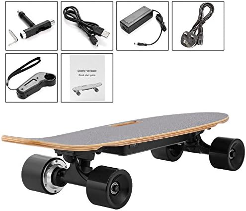 ZEARO 250W Electric Skateboard Longboard with Remote Controller, Skateboard for Kids Age 8+, Speed 10-20km/h, 24V 2200mah Lithium Battery