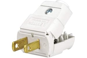 Leviton 15 Amp, 125 Volt, NEMA 1-15P, 2P, 2W, Plug, Straight Blade, Residential Grade, Polarized, Non-Grounding, 101-WP, White