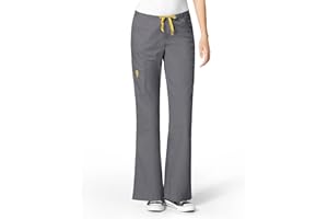 WonderWink Women's Scrubs Romeo Six-Pocket Flare Leg Pant - XS-5XL, 6 Pockets, Elastic Waistband with Convertible Drawstring