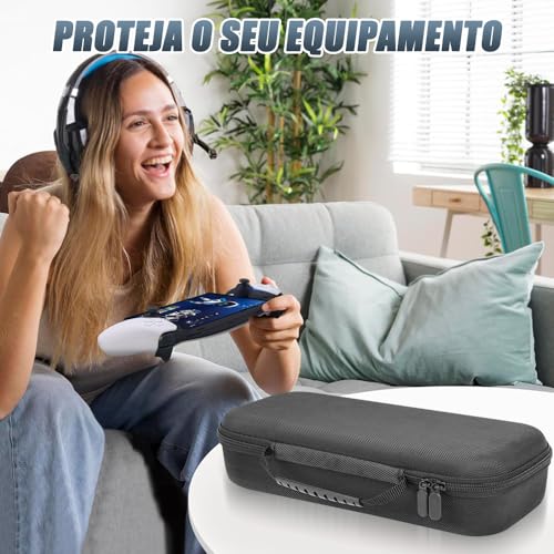 Estojo de Transporte em EVA para PS Portal Playstation 5, Proteção para Kit PS Portal Playstation 5, Preto