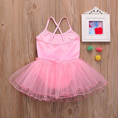 1-7 Years Old Girls,Yamally_9R Toddler Girls Ballet Dress Leotard Dance Skirt Gymnastics Strap Dancewear Clothes (4T, Pink)