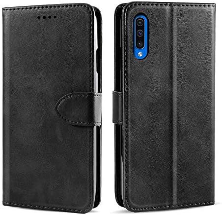 KALLOWLY for Samsung Galaxy A30s A50s Leather Case,Premium Leather Wallet Case with [Kickstand] [Card Slots] [Magnetic Closure] Flip Notebook Cover Case for Samsung Galaxy A30s A50s (Black)