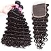 Brazilian Deep Wave Bundles with Closure Human Hair(14