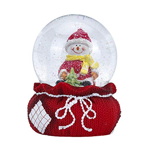 image for WOBAOS Snow Globes Musical with Colorful Flashing Lights and Dancing S