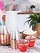 50 Rose Gold Party Cups 9 Oz Clear Plastic Cups Old Fashioned Tumblers | Rose Gold Rim Disposable Hard Party Cups for Wedding, Parties, Fancy Bridal Shower Decor