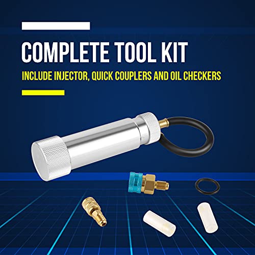 Lichamp AC Oil Injector R1234YF, R410A HVAC A/C Dye Injector Kit with