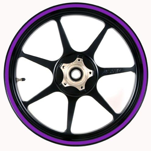 Vehicleartz 20-23 Inch Wheel Rim Trim Tape Stripes-Reflective Purple-Size 1: 1/4 inch or 6.5mm