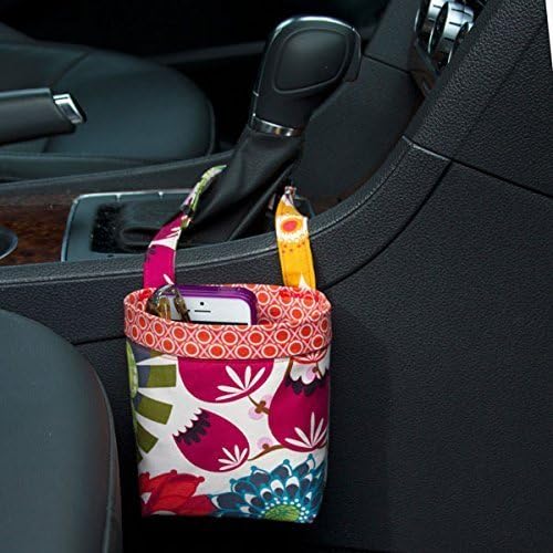 Car Cellphone Caddy, Anna Maria Horner Pink Grapefruit , Customizable, Sunglasses Car Holder, Mobile Accessory, Cellphone Holder, Golf Cart Holder, Beach Chair Bag, Pool Chair Bag