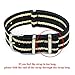 CIVO Watch Bands NATO Premium Ballistic Nylon Watch Strap Stainless Steel Buckle (Black/Khaki, 18mm)