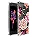 Moto G6 Case,Moto G6 Case with Flower,LUOLNH Slim Shockproof Clear Floral Pattern Soft Flexible TPU Back Cover for Motorola Moto G6 (Purple)
