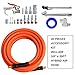FYPower 20 Pieces Air Compressor Accessories kit, 3/8 inch x 50 ft Hybrid Air Compressor Hose Kit, 1/4