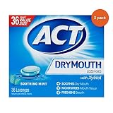 ACT Total Care Dry Mouth Lozenges Mint 36 Count Per Box (2 Boxes)