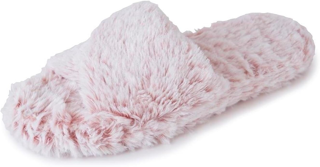 girls pink fluffy sliders