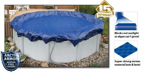 Arctic Armor WC921-4 15 Year 15&amp; x 26&amp; Oval Above Ground Swimming Pool Winter Covers