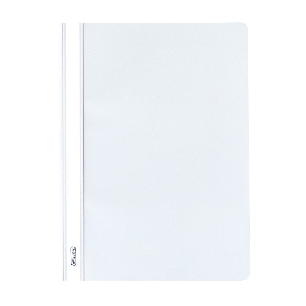 Herlitz A4 File Folders Plastic White (Pack of 10)