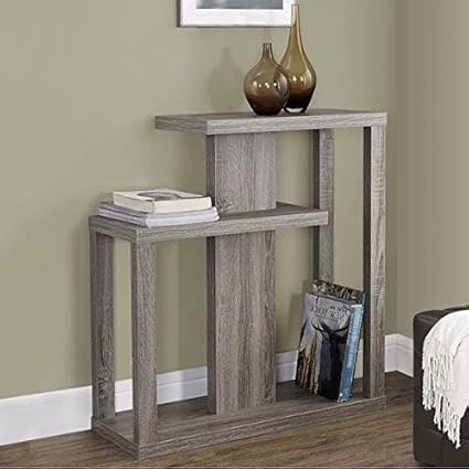 Amazon Com Dark Taupe Three Tiered Reclaimed Wood Look