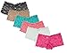 Barbra Lingerie Multi Pack of Women's Regular & Plus Size Lace Boyshort Panties (Medium, Naomi)