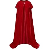 TOONRAIN Witch Cloak Velvet Hooded Cape Vampire Cape Witch dress for Halloween Sorceress Cosplay for Adult Women(140,Black)