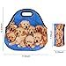 RICHEN Neoprene Lunch Bag with Cutlery Kit Neoprene Case for Knife,Fork,Spoon,Thermal Thick Lunch Tote Bag,Reusable Bags for Adults and Kids,Golden Retriever Design (RLB-04)