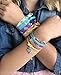 Unicorn Gifts, Hair Ties and Charm Bracelet - No Crease Elastic 7pc Hair Ties and Handmade Rainbow Wristband Matching Set and Bag - Jewelry For Women, and Teen Girls - Party Supplies, Favors, and Toys
