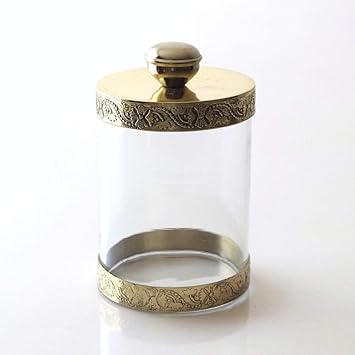 Amazon キャニスター ガラス おしゃれ アンティーク 小物入れ ふた