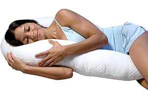 Contour Swan Original Body Pillow | Cozy, Huggable Pillow for Back, Hip, Knee, and Leg Relief | Total Comfort and Support for Side Sleepers | As Seen on TV