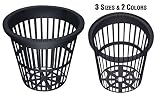 NP3BB: 3 Inch Black Slotted Mesh Net Pot for Hydroponics/Aquaponics/Orchids - 50 Pack