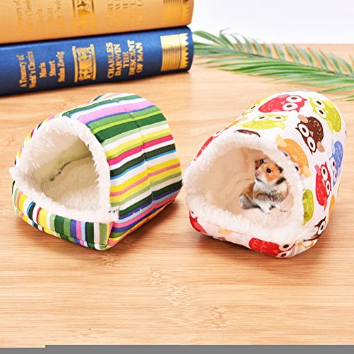 Ioffersuper 1 Pcs Pet Soft Pad/Bed/House/Nest Small Animal Cage For Hamster/Hedgehog/Rat/ (B) - Thumbnail 3