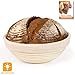 Anti-Mold Mildew NEW INNOVATION Banneton Proofing Basket & Brotform Cloth Liner, Natural Rattan Ebook Gift by Mallaca (9.5 inch, nature)
