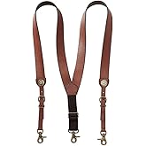 Nocona Belt Co. mens Bullet Concho Gallus Genuine Leather Suspenders