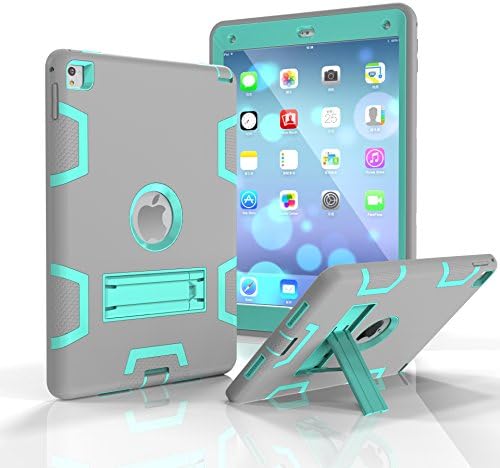 iPad Pro 9.7 Case, iPad Air 2 Case,Jeccy 3in1 Full-body Shock Proof Hybrid Heavy Duty Armor Defender Protective Case with Kickstand, Silicone Skin Hard Plastic Case for iPad Pro 9.7 inch 2016