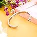 'I love you always and forever' Hair Tie Bracelets Grooved Cuff Bangle, Jewelry for Women, Girls, Wife, Her, Mom, Mother, Daughter, Girlfriend (Silver)