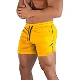 FLYFIREFLY Men's Gym Workout Shorts Running Lightweight Athletic Short Pants Bodybuilding Training