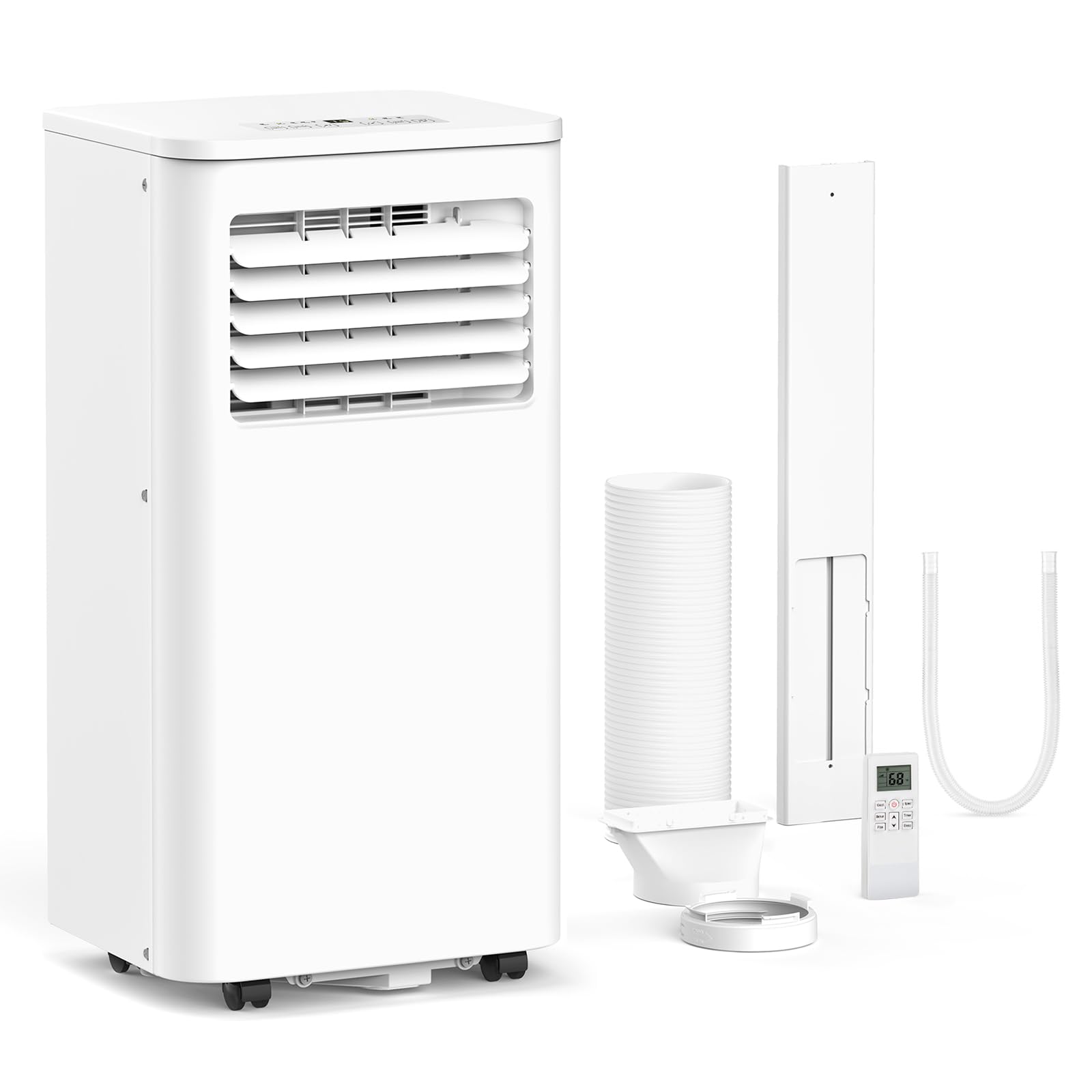 Photo 1 of ZAFRO 8,000 BTU Portable Air Conditioners, 4 Modes Portable AC Unit Built-in Cool/Dehumidifier/Fan/Sleep, 24Hrs Timer, for Bedroom/Indoor Rooms, White