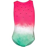 Destira Gymnastics Leotards for Girls, One in a Melon, Matching Scrunchie Included - Dance, Cheer, & More - GIRLS/CHILD Sizes