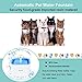 Happypapa 2.5L Automatic Cat and Dog Flower Water Fountain Ultra Quiet Drinking Pet Fountain Encourages Cats and Dogs to Drink More to Stay Healthy and Hygienic (2.5L Cat & Dog Fountain)
