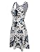 TAM WARE Womens Casual Fit and Flare Floral Sleeveless Dress TWCWD054-WHITENAVY-US M