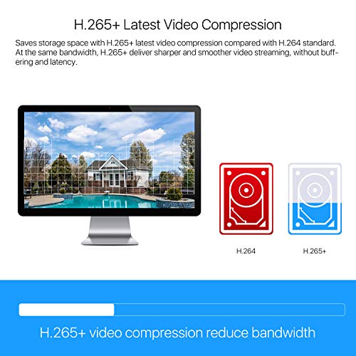 ZOSI 8CH 5MP Lite Home Security Camera System Outdoor with 1TB Hard Drive,H.265+ 8 Channel Wired DVR with 4pcs 1080P… - Image 3