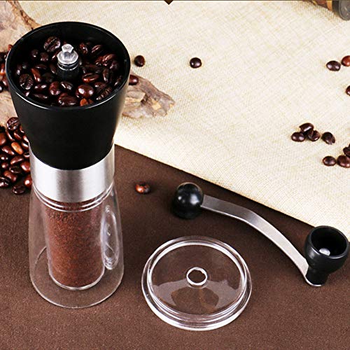 Coffee Grinder, Household Manual Coffee Grinder Pepper Mill with Stainless Steel Handle Suitable for Camping and Home