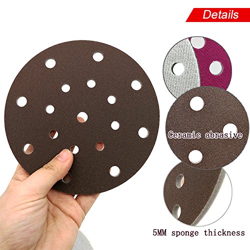 thumbnail image 2 of Uxcell 30 Pack 2000 Grit Sanding Sponge Discs – 6 Inch Hook And Loop, Wet/Dry 2 of 6