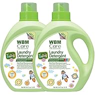 WBM LLC 8615-2PK Pack of 2 High Quality Liquid Laundry Detergent, Natural for Baby, Newborn, 34 Ounce | 50 Loads Each, 34 oz, 2-Pcs