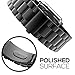 for Apple Watch Band Black 42MM/44MM Stainless Steel Strap Wristband for Replacement iWatch Strap with Comfortable Durable Folding Metal Clasp Classic Buckle Wrist Watch Strap,Updated Version