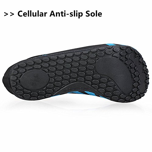 Cevinee™ (Update Version) Slip-on Water Shoes, Anti-slip Aqua Socks, Breathable Beach Swim Surf Yoga Outdoor Soft Shoes - Blue Stripe XXL - Thumbnail 2
