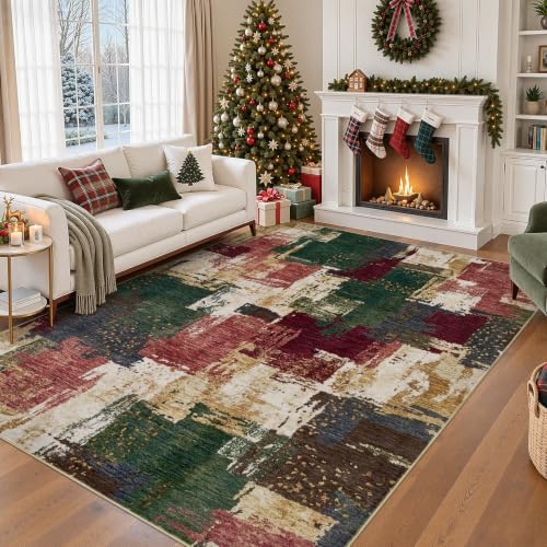 Boho Christmas Area Rug