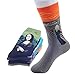 Deer Mum Men's Fashionable Colorful Soft Cotton Socks (5 Pack) (set5)One size